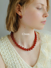 Load image into Gallery viewer, Bold Red Stone Beaded Necklace
