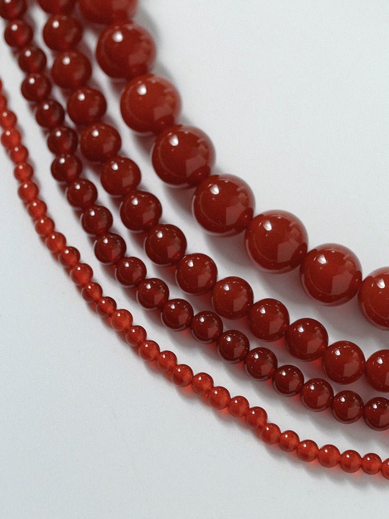 Bold Red Stone Beaded Necklace