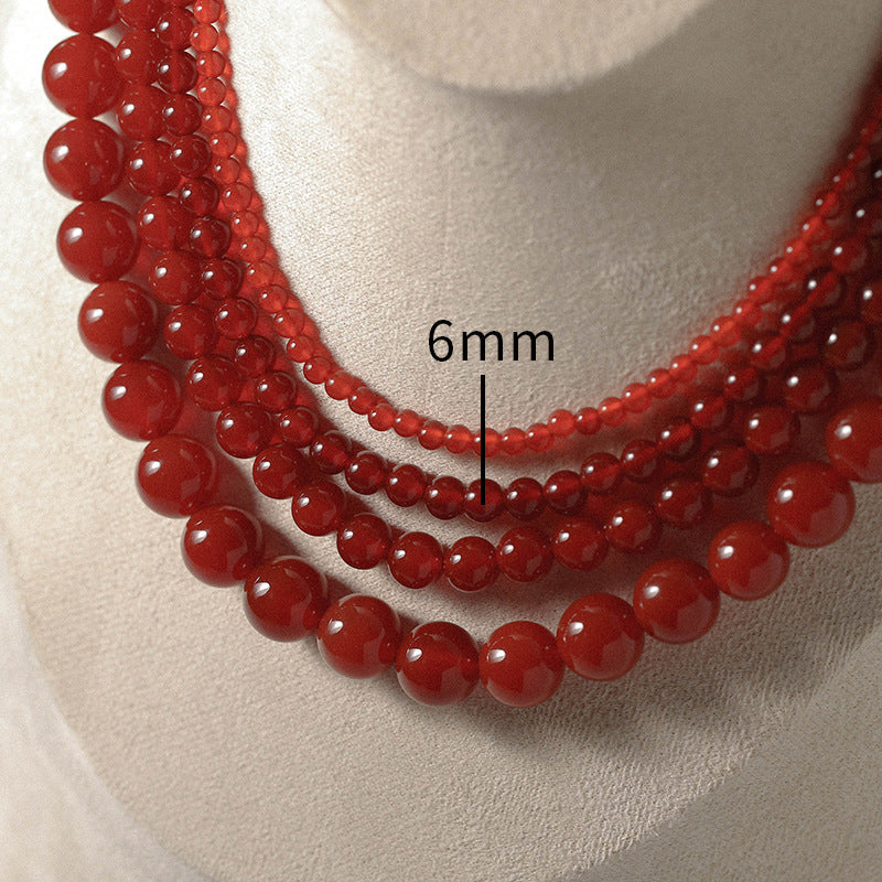 Bold Red Stone Beaded Necklace