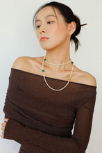 Load image into Gallery viewer, Chic Jade Green Long Pearl Necklace
