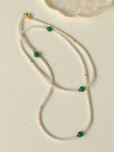 Load image into Gallery viewer, Chic Jade Green Long Pearl Necklace
