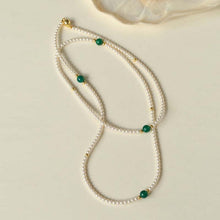 Load image into Gallery viewer, Chic Jade Green Long Pearl Necklace
