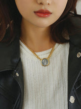 Load image into Gallery viewer, Chunky Cuban Chain Lady Luck Coin Pendant Necklace
