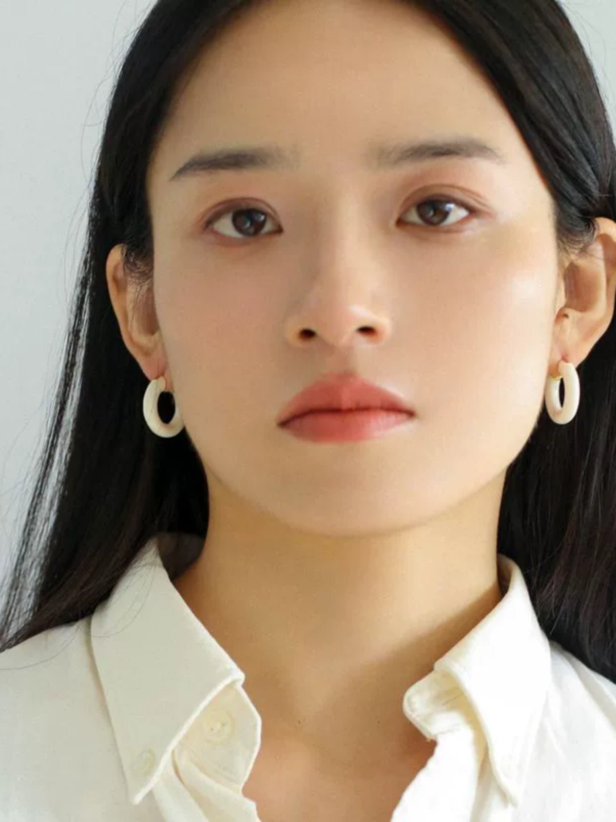 Classic Enamel Glazed Hoops Earrings