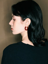 Load image into Gallery viewer, Classic Enamel Glazed Hoops Earrings

