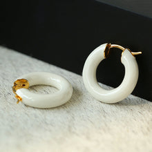 Load image into Gallery viewer, Classic Enamel Glazed Hoops Earrings
