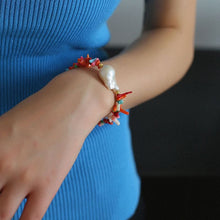 Load image into Gallery viewer, Colorful Gemstone Baroque Pearl Bracelet
