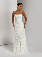 Load image into Gallery viewer, Elegant Spaghetti Strap Lace Maxi Dress
