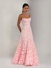 Load image into Gallery viewer, Elegant Spaghetti Strap Lace Maxi Dress

