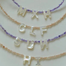 Load image into Gallery viewer, Customize Alphabet Colorful Zircon Beaded Necklace

