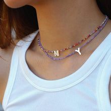 Load image into Gallery viewer, Customize Alphabet Colorful Zircon Beaded Necklace
