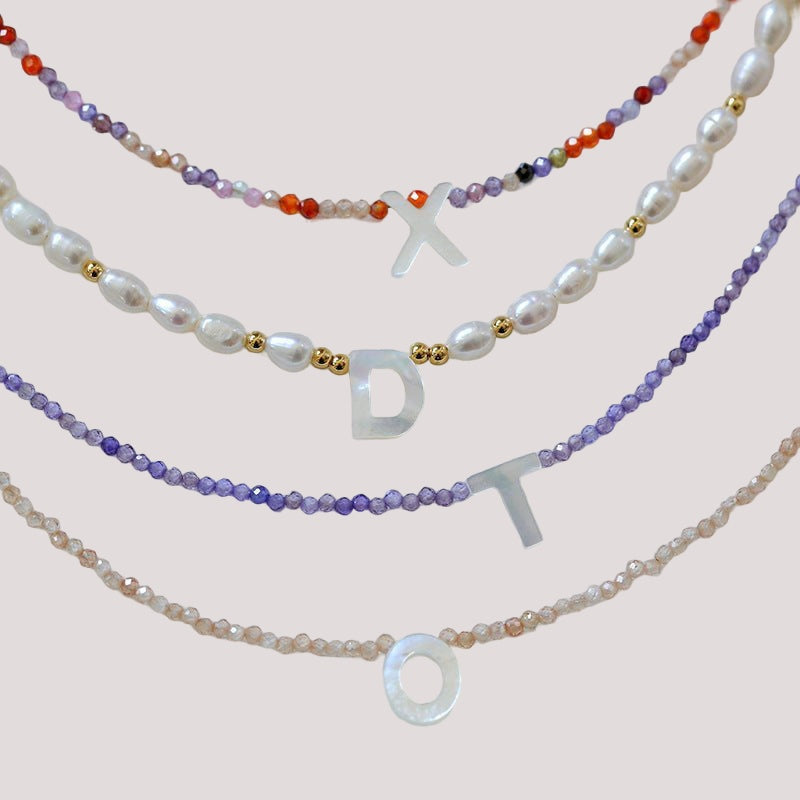 Delicate Colorful Beaded 26 Letters Bracelet