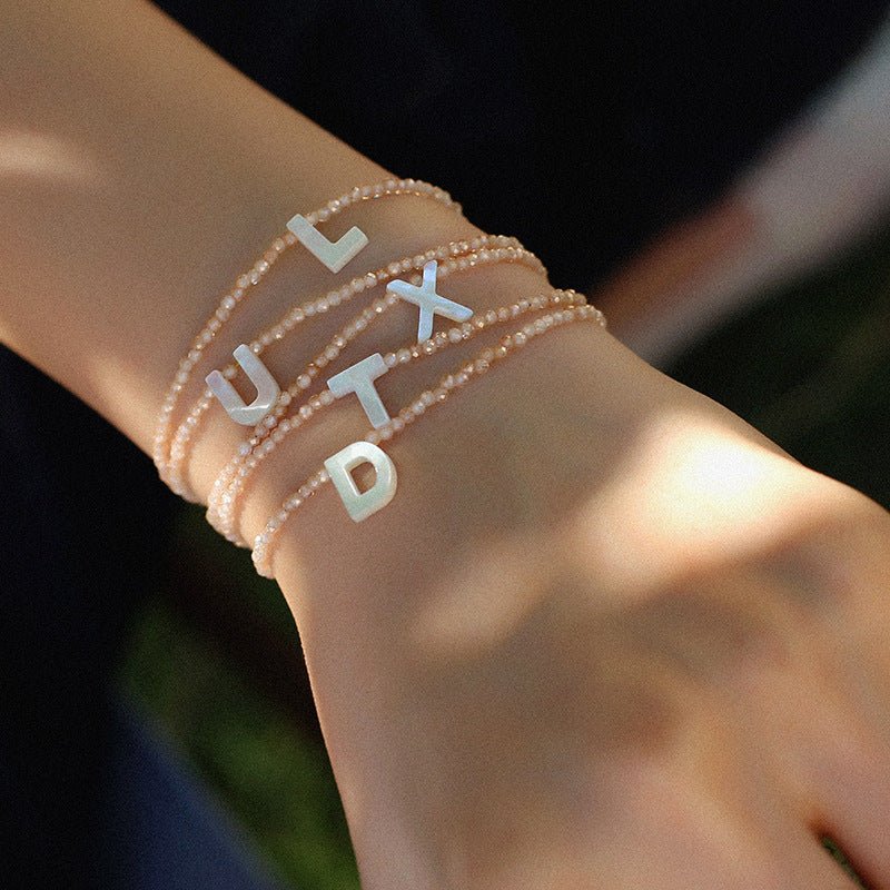 Delicate Colorful Beaded 26 Letters Bracelet