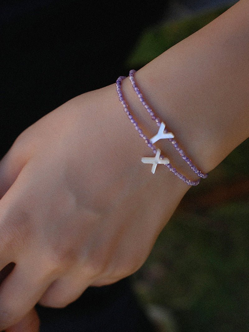 Delicate Colorful Beaded 26 Letters Bracelet