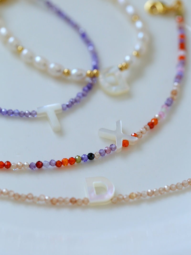 Delicate Colorful Beaded 26 Letters Bracelet