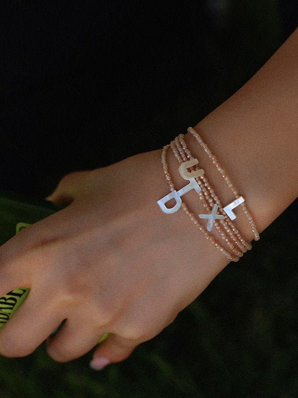 Delicate Colorful Beaded 26 Letters Bracelet