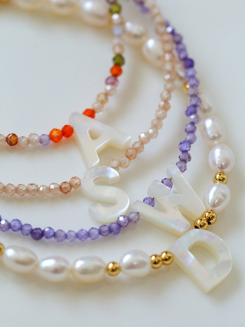 Delicate Colorful Beaded 26 Letters Bracelet