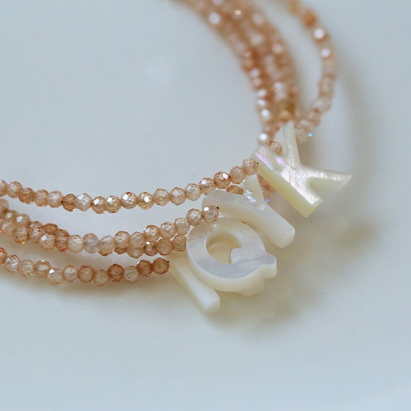 Delicate Colorful Beaded 26 Letters Bracelet