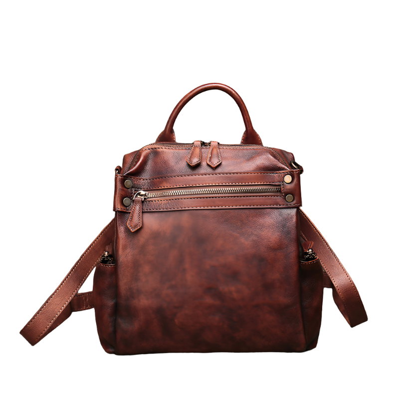 Trendy Womens Tan Leather Backpack Purse Designer Backpacks for Women