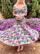 Load image into Gallery viewer, Exquiste Off the Shoulder Floral Midi Dress
