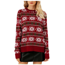 Load image into Gallery viewer, Christmas Print Pullover Top Knitting Sweater
