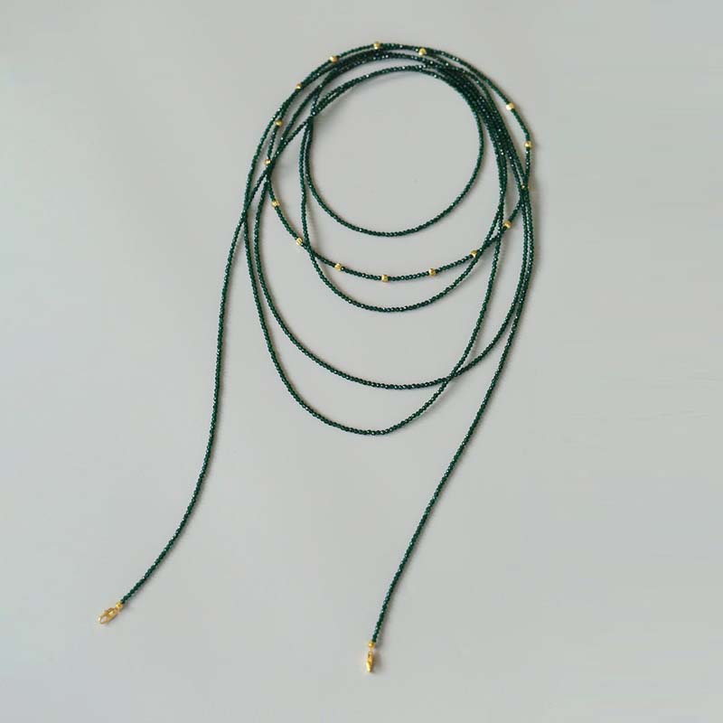 Emerald Green Beaded Layered Necklace