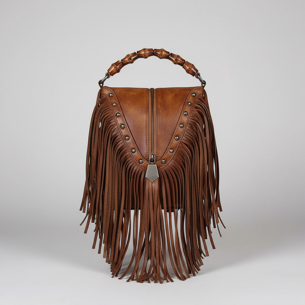 Womens Boho Leather Fringe Crossbody Handbags Small Purses Bags for Women