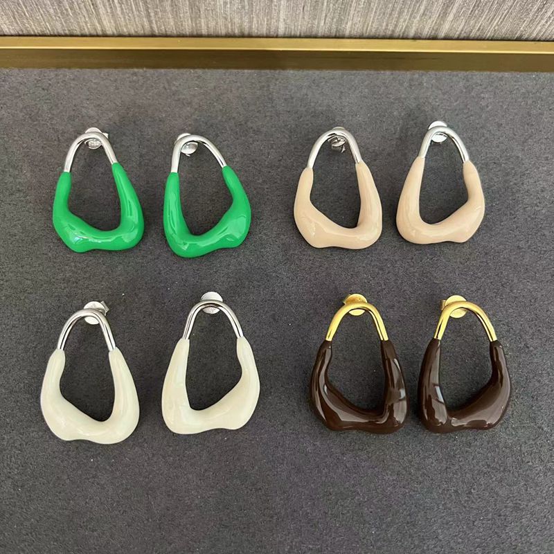 Geometric Irregular Enamel Glazes Earrings