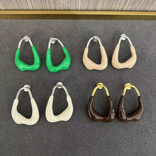Load image into Gallery viewer, Geometric Irregular Enamel Glazes Earrings
