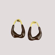 Load image into Gallery viewer, Geometric Irregular Enamel Glazes Earrings
