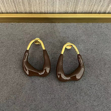 Load image into Gallery viewer, Geometric Irregular Enamel Glazes Earrings
