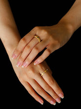 Load image into Gallery viewer, Gold-Tone Ring with Cubic Zirconia
