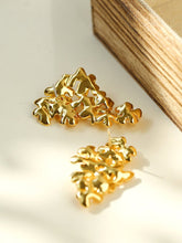 Load image into Gallery viewer, Golden Floral Statement Stud Earrings 
