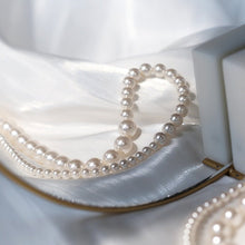Load image into Gallery viewer, Gradient Collarbone T-Bar Pearl Necklace

