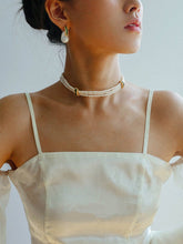 Load image into Gallery viewer, Green Cubic Zirconia Baroque Pearl Earrings
