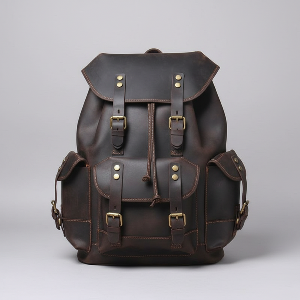 Detroit Full Grain Leather Rucksack