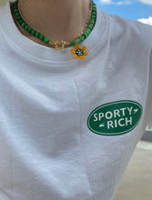 Load image into Gallery viewer, Handmade Cat Eye Sunflower Beaded Necklace
