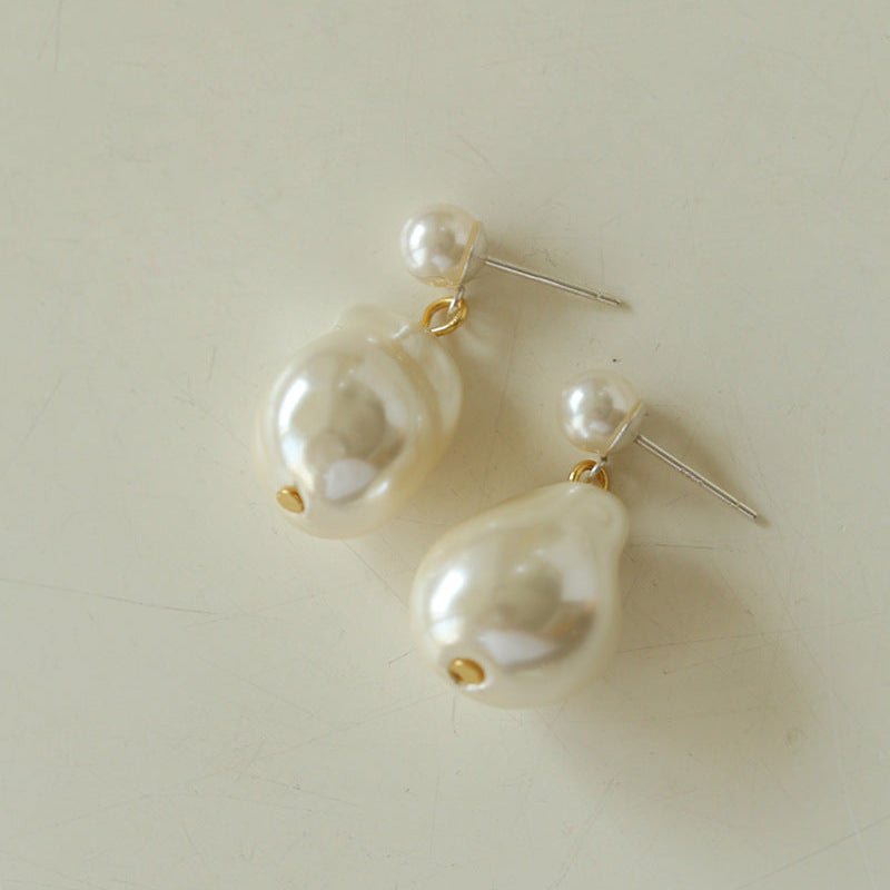 Irregular Baroque Pearls Stud Dangle Earrings