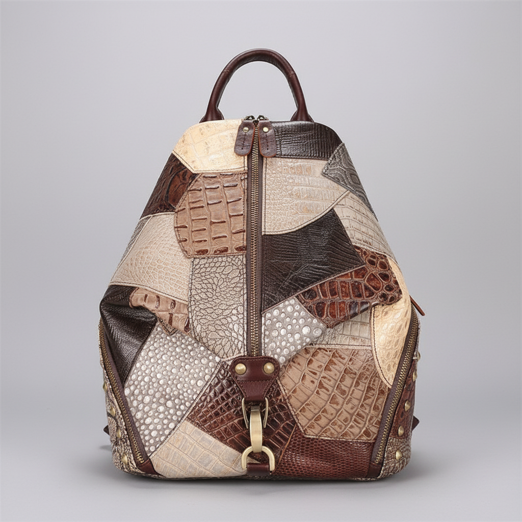 Ladies Boho Leather Backpack Purse Bags Small Rucksack For Women