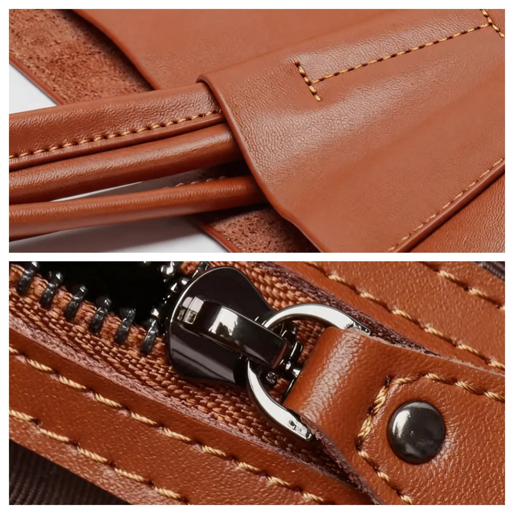 Large Tote Top Grain Leather Bag