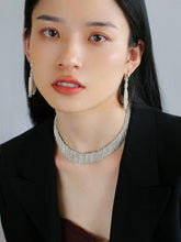 Load image into Gallery viewer, Layered Ruffle Statement Fringe Necklace
