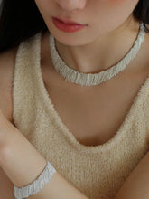 Load image into Gallery viewer, Layered Ruffle Statement Fringe Necklace
