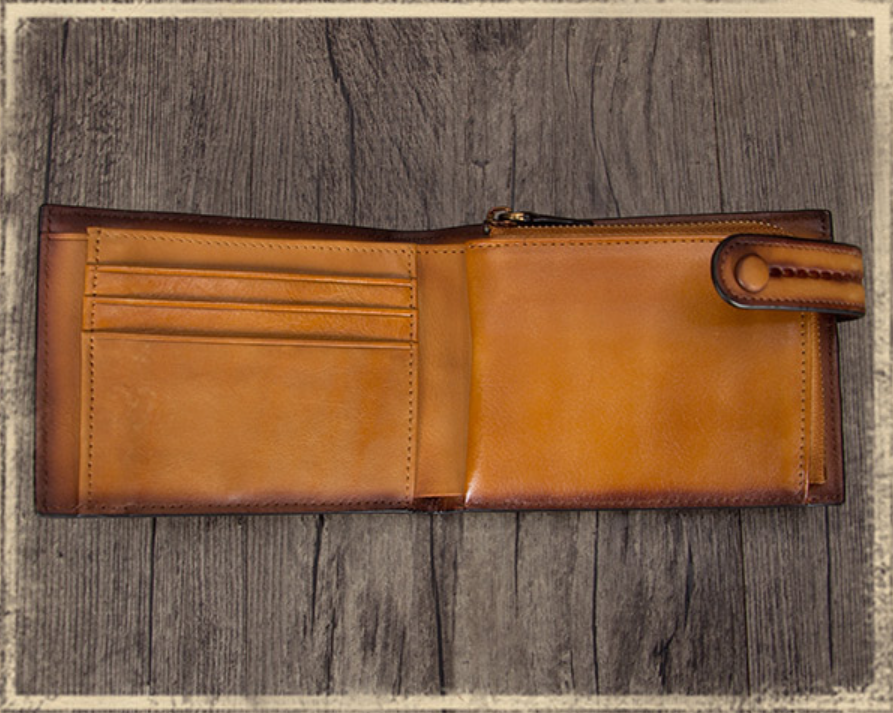 Bifold Wallet Money Clip Purse Mens Leather Slim Small Billfold Card Holder Purse