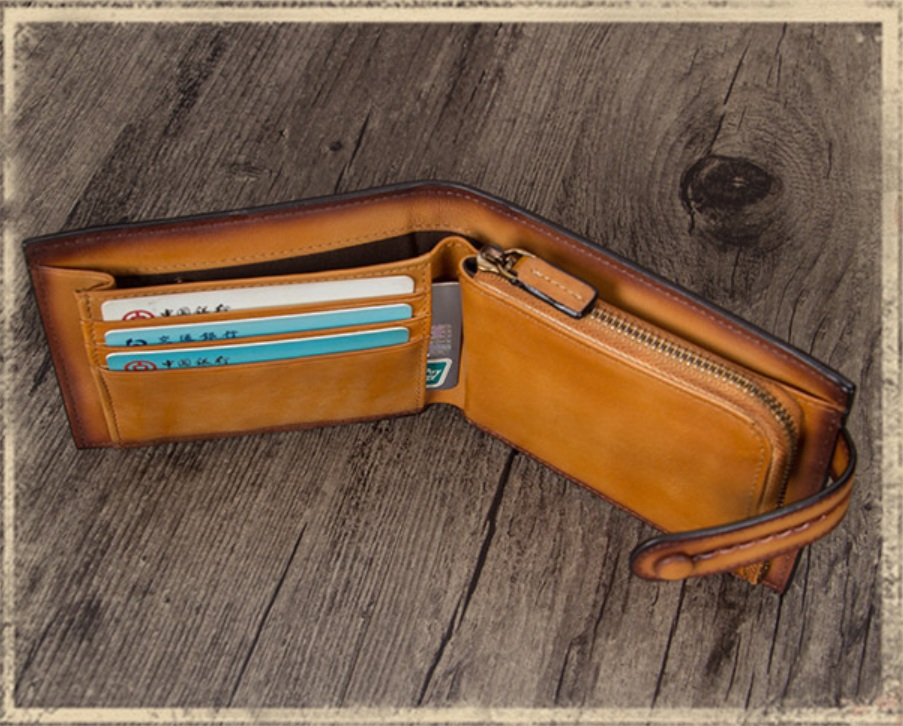 Bifold Wallet Money Clip Purse Mens Leather Slim Small Billfold Card Holder Purse