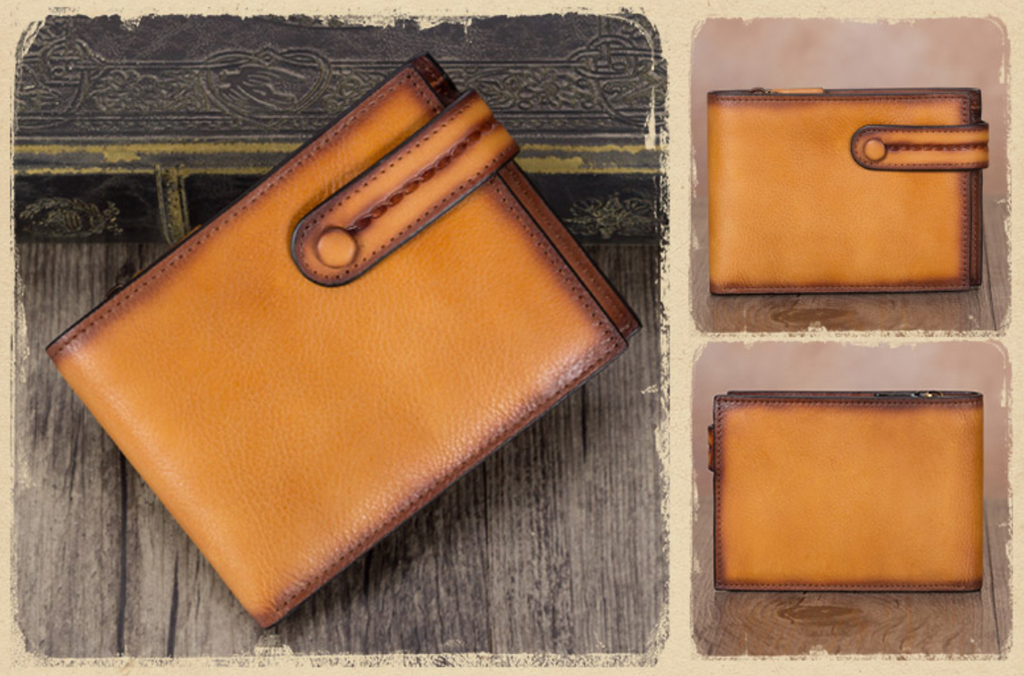 Bifold Wallet Money Clip Purse Mens Leather Slim Small Billfold Card Holder Purse