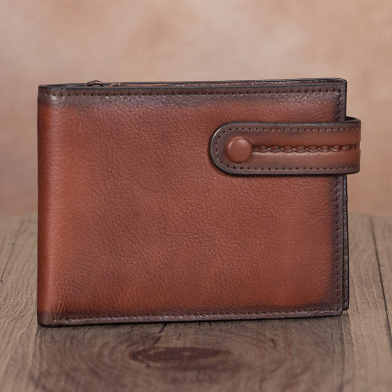 Bifold Wallet Money Clip Purse Mens Leather Slim Small Billfold Card Holder Purse