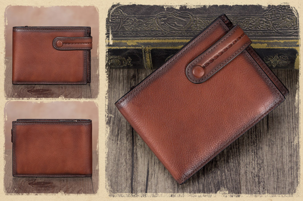 Bifold Wallet Money Clip Purse Mens Leather Slim Small Billfold Card Holder Purse