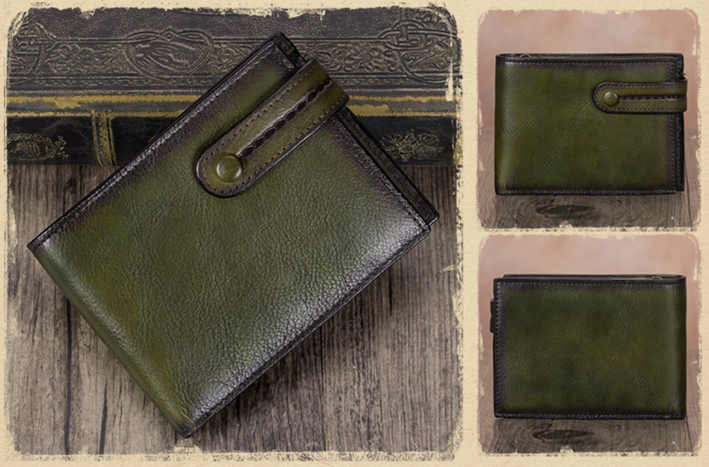 Bifold Wallet Money Clip Purse Mens Leather Slim Small Billfold Card Holder Purse