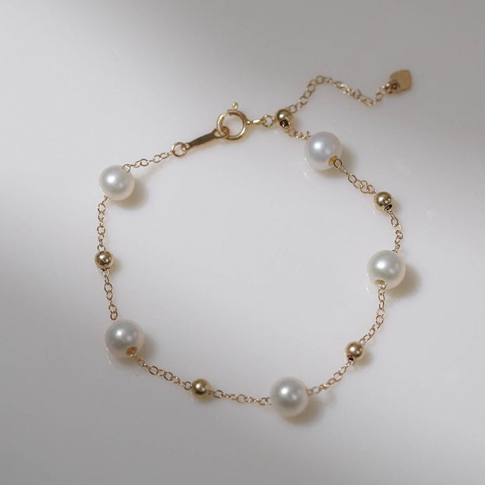 Minimalist Genuine Natural Freshwater Pearl Bracelet Pearl Bracelet