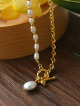 Load image into Gallery viewer, Minimalist Gold Chain Freshwate Pearl Pendant Necklace

